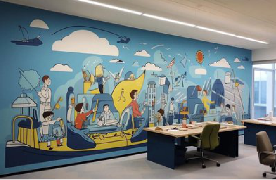 广昌办公室墙绘的特点。